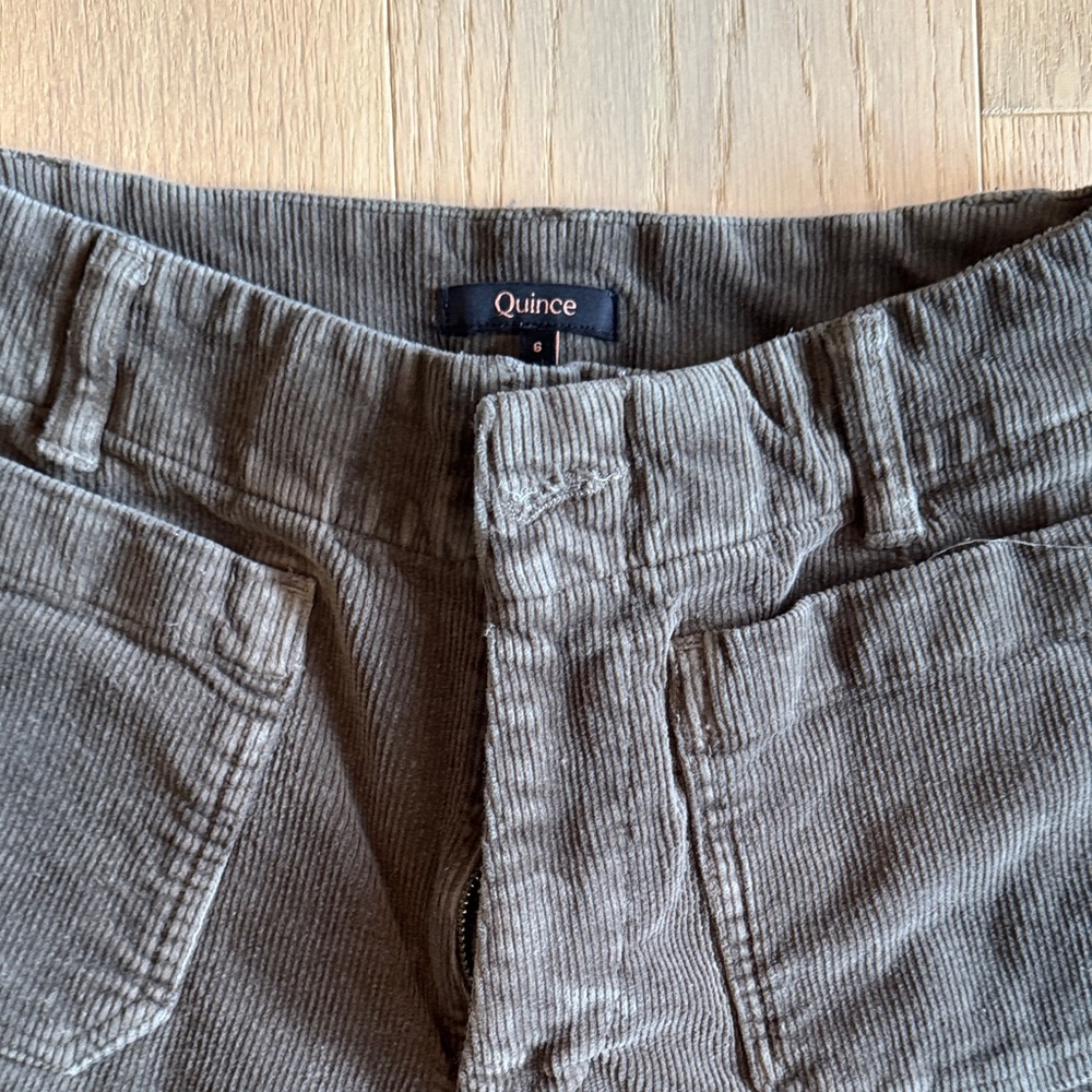 Organic Stretch Corduroy Cropped Wide Leg Pants size 6 - Picture 5 of 7